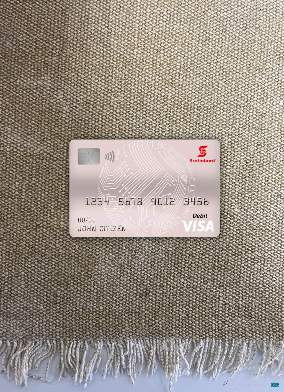 Download Chile Scotiabank visa debit card photolook front Photoshop template